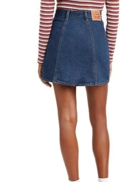 Levi’s A-Line Button Up Denim Mini Skirt 26 - Picture 2 of 9